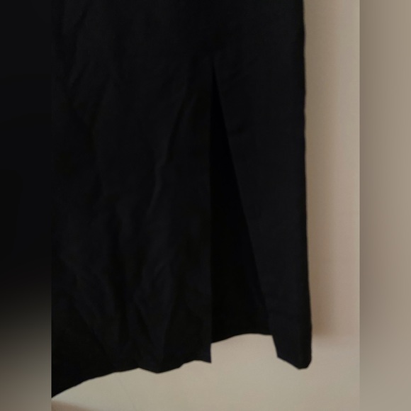 Black midi dress with slit - Picture 4 of 5
